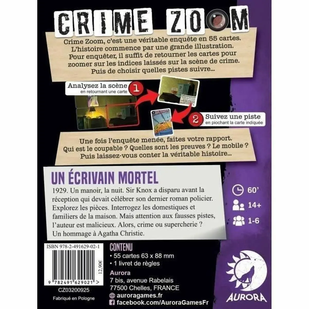 Gioco da Tavolo Asmodee Crime Zoom Un Écrivain Mortel (FR)
