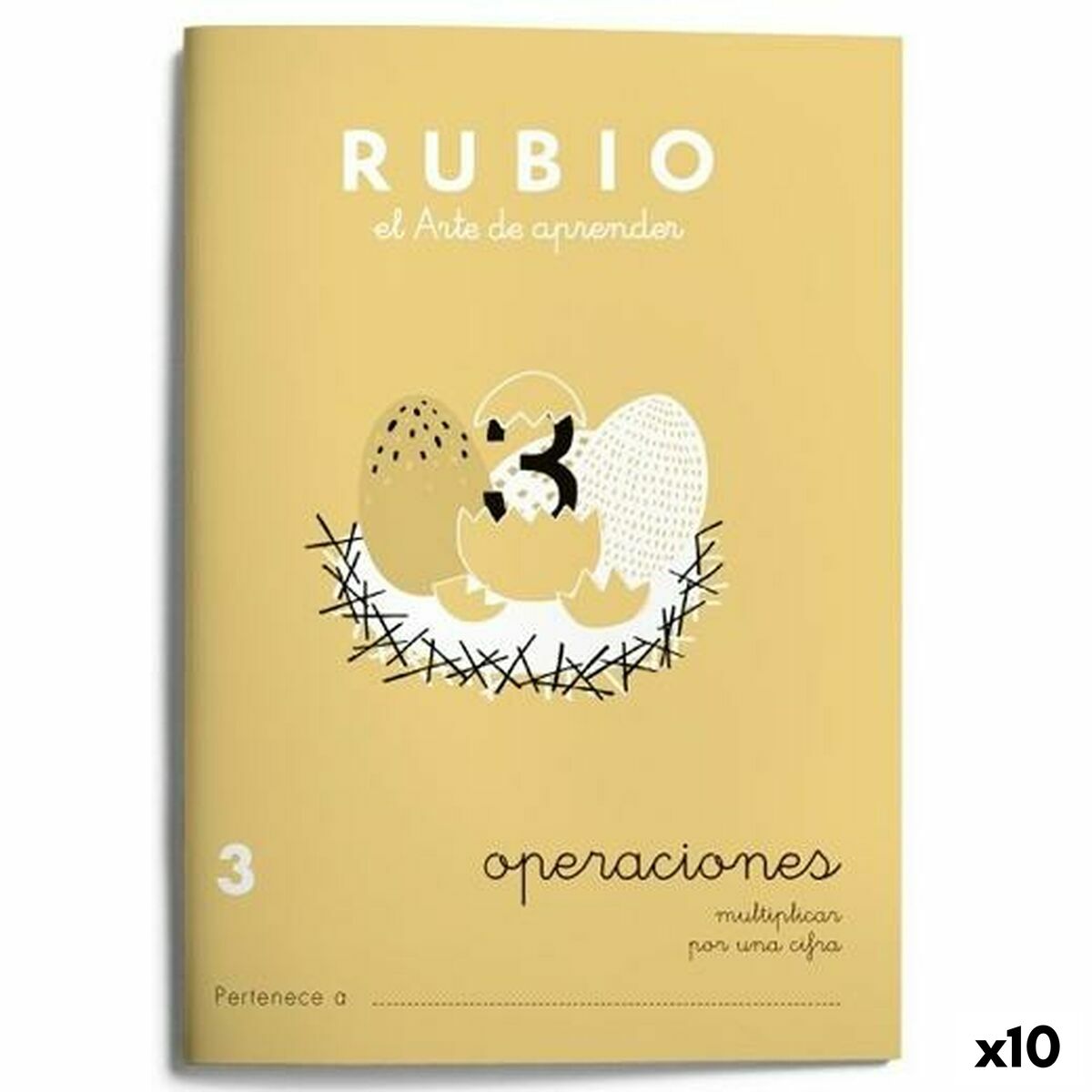 Quaderno di matematica Rubio Nº3 A5 Spagnolo 20 Fogli (10 Unità)
