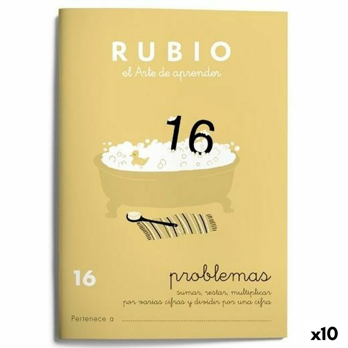 Quaderno di matematica Rubio Nº 16 A5 Spagnolo 20 Fogli (10 Unità)