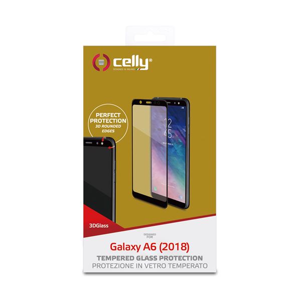 3D GLASS GALAXY A6 2018 BLACK
