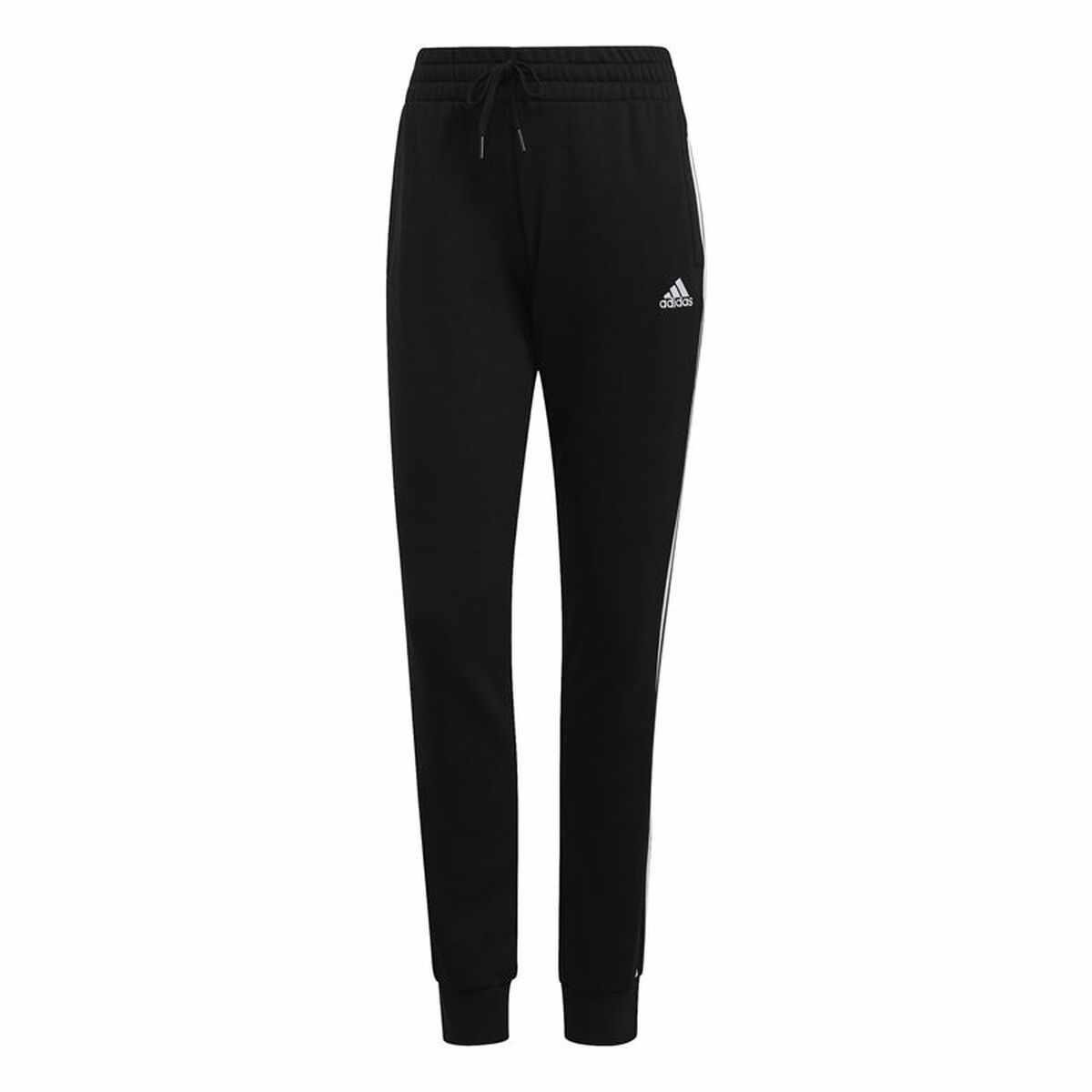 Pantalone Lungo Sportivo Adidas Essentials French Terry 3 Stripes Donna Nero