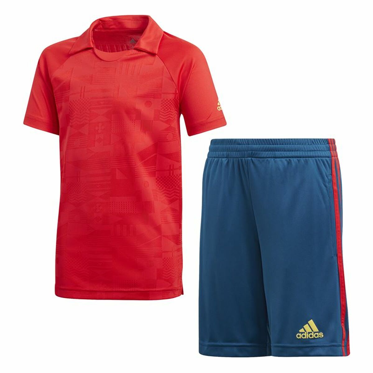 Tuta da Bambini Adidas Originals Azzurro Football Rosso