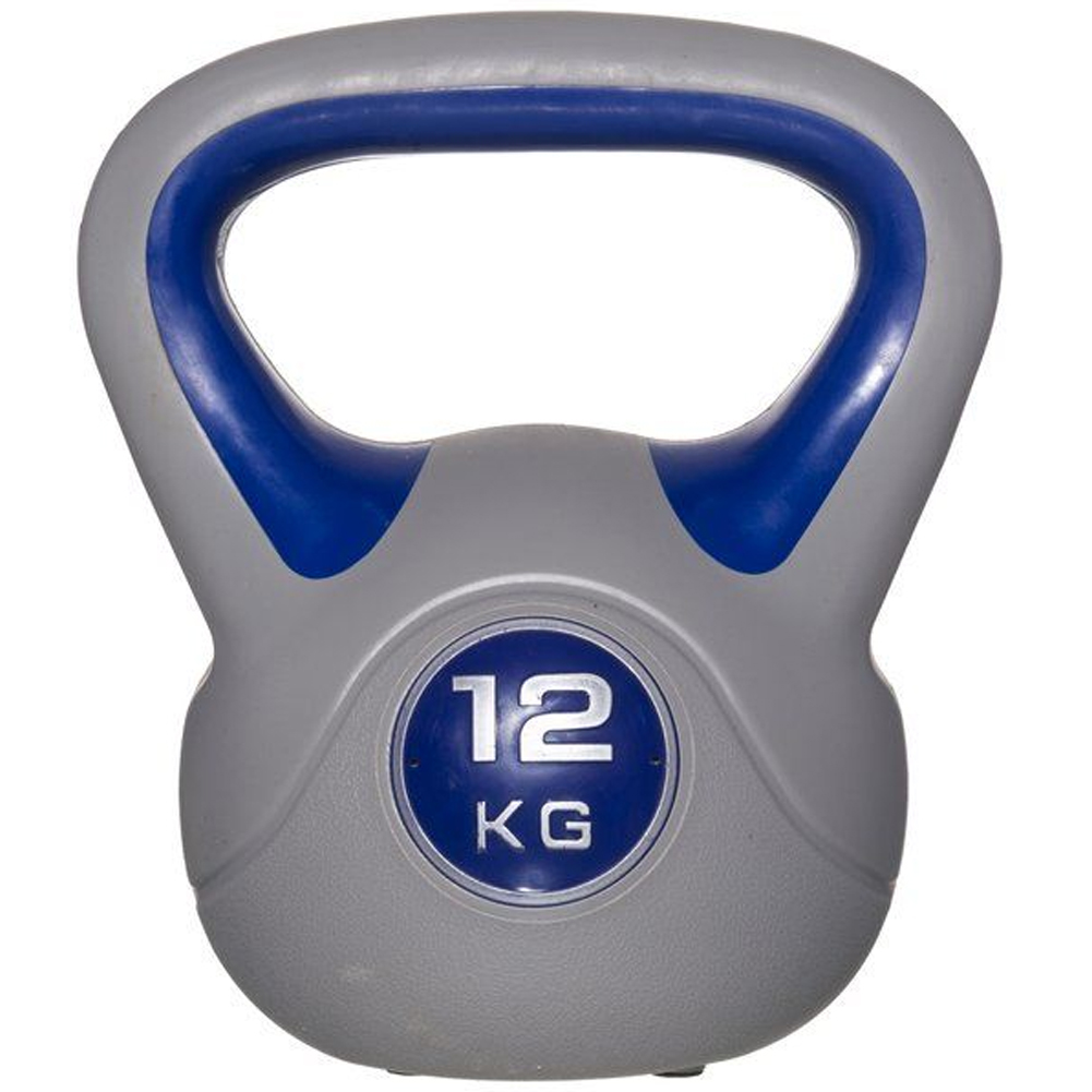 Kettlebell Esercizio Fisico Fitness Peso in Ghisa e Cemento 12 kg Manico Comodo (1)