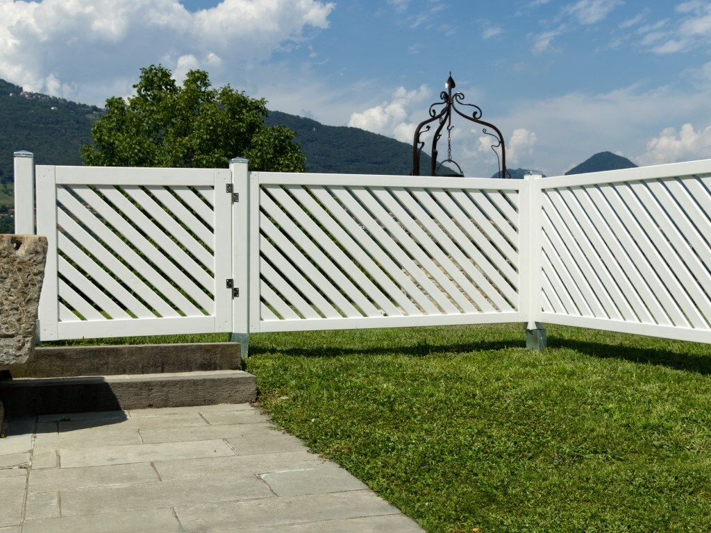 Cancello Recinzione Selenia Pino Laccato Colore Bianco cm.100x90h (1)